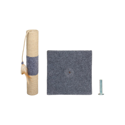 Meerveil Mini tiragraffi per gatti, ha un giocattolo per gatti con piume