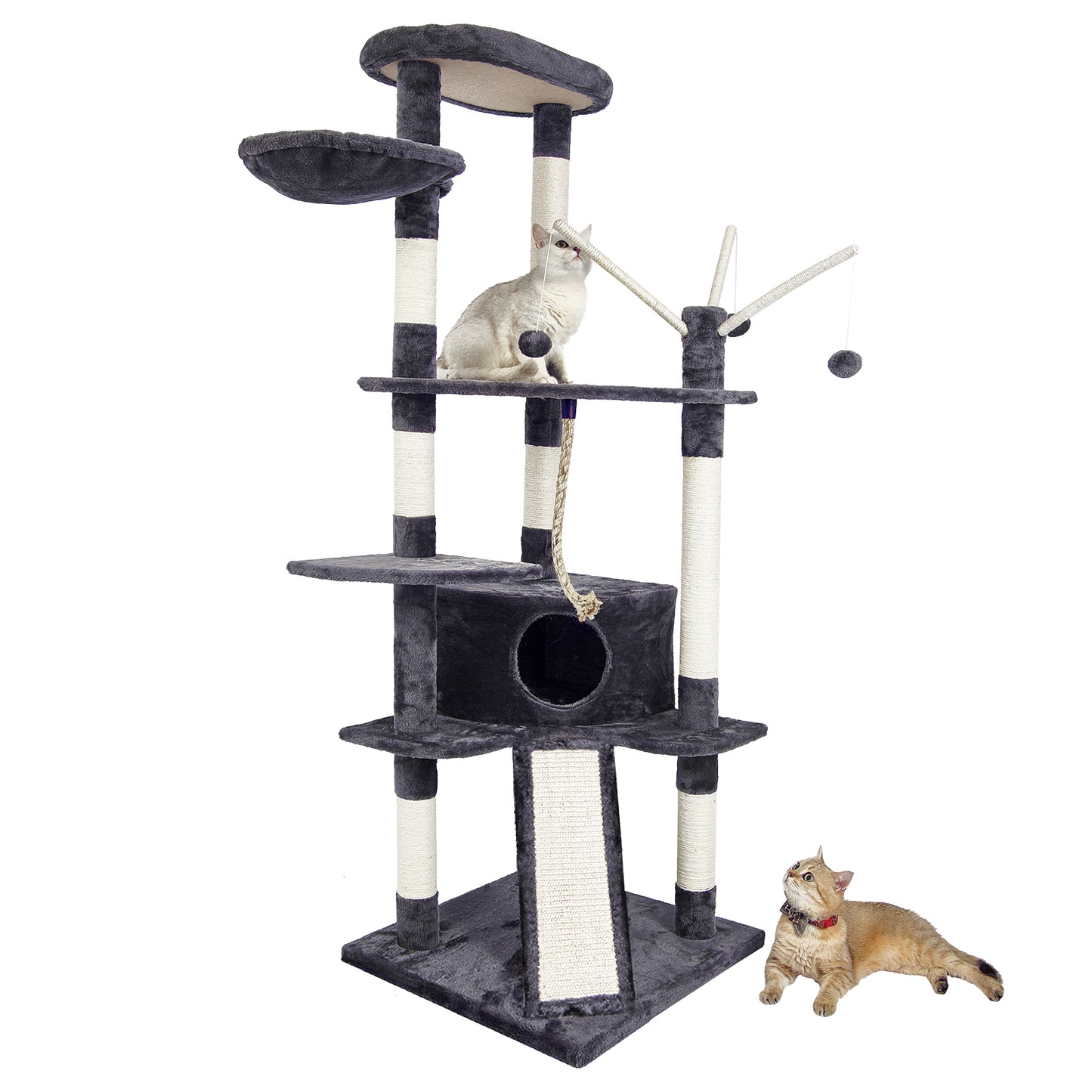 Cat Scratching Tree, Large Size, with Stairs, Berths and Jumping Platforms