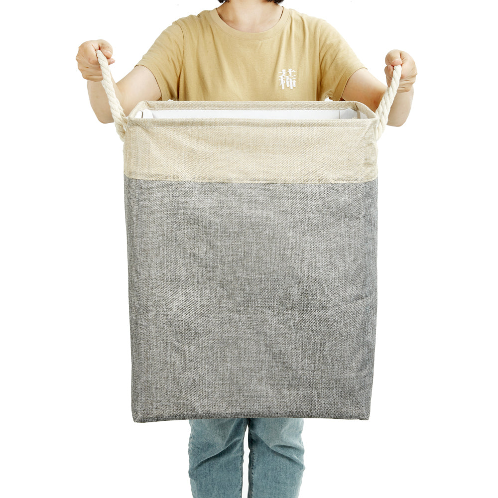 Zusammenklappbarer Wäschekorb Meerveil, Farbe Hellgrau