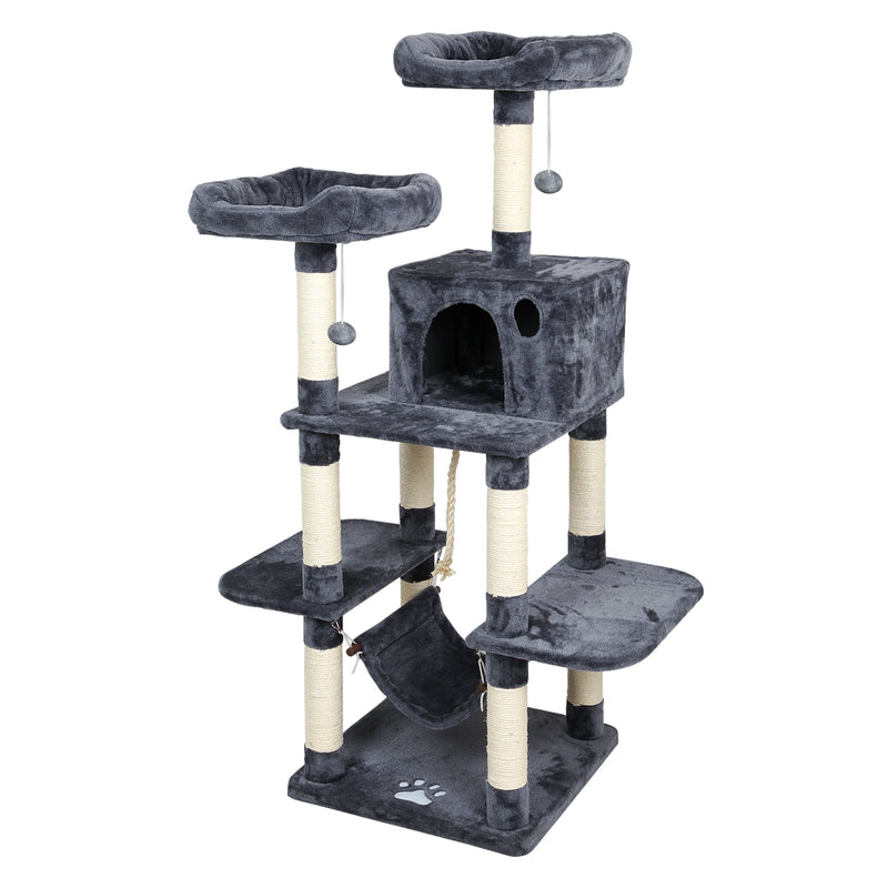 Cat Scratching Tree, Middle Size, with Looking Platforms and Hammock