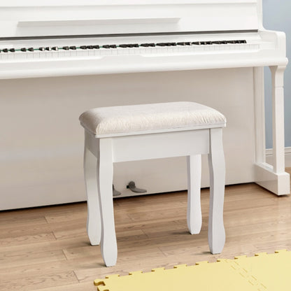 Meerveil Sgabello da toeletta, colore bianco puro