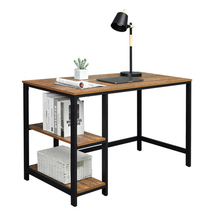 Meerveil Retro Industrieller Computertisch für Home Office, mit offenen Lagerplätzen