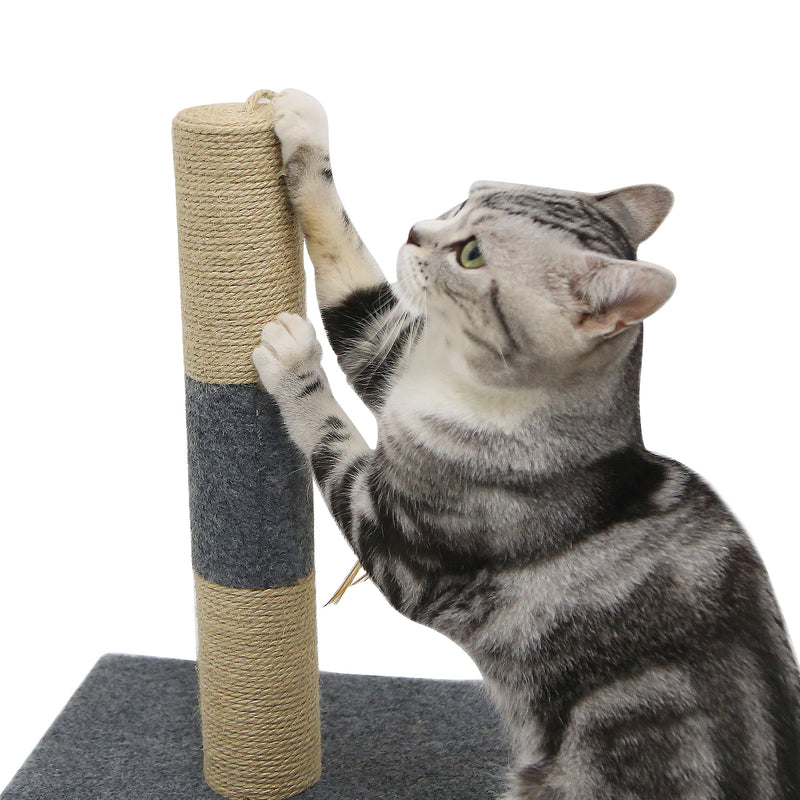 Meerveil Mini tiragraffi per gatti, ha un giocattolo per gatti con piume