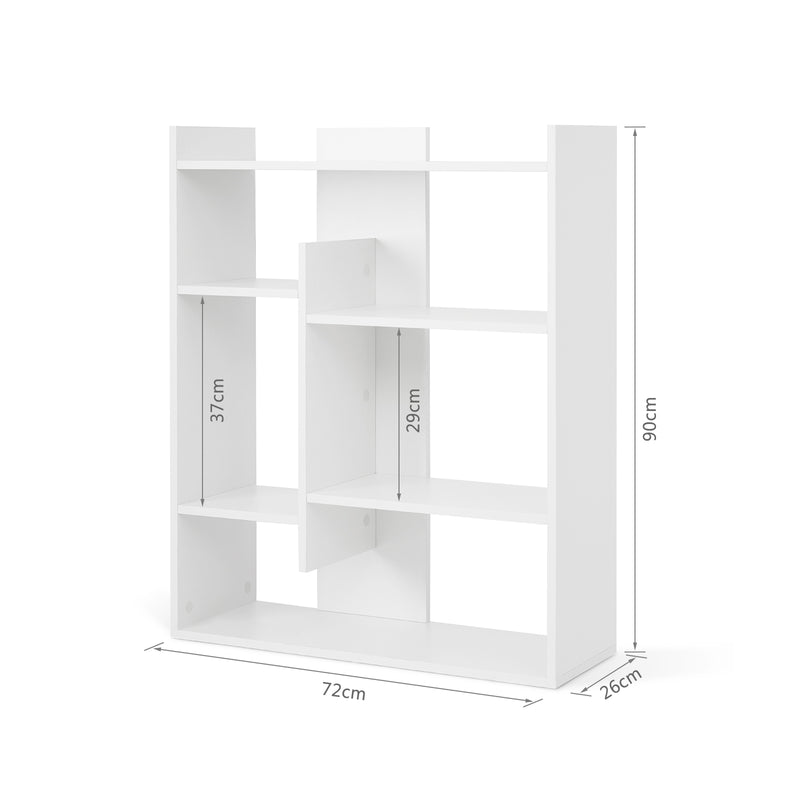 Bookshelf, Bookcase with 4-Tier Display Shelves Modern Wooden