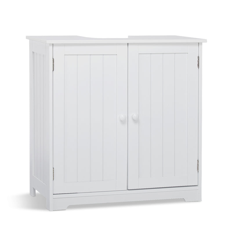 Simple Bathroom Cabinet, White Color, 2 Doors