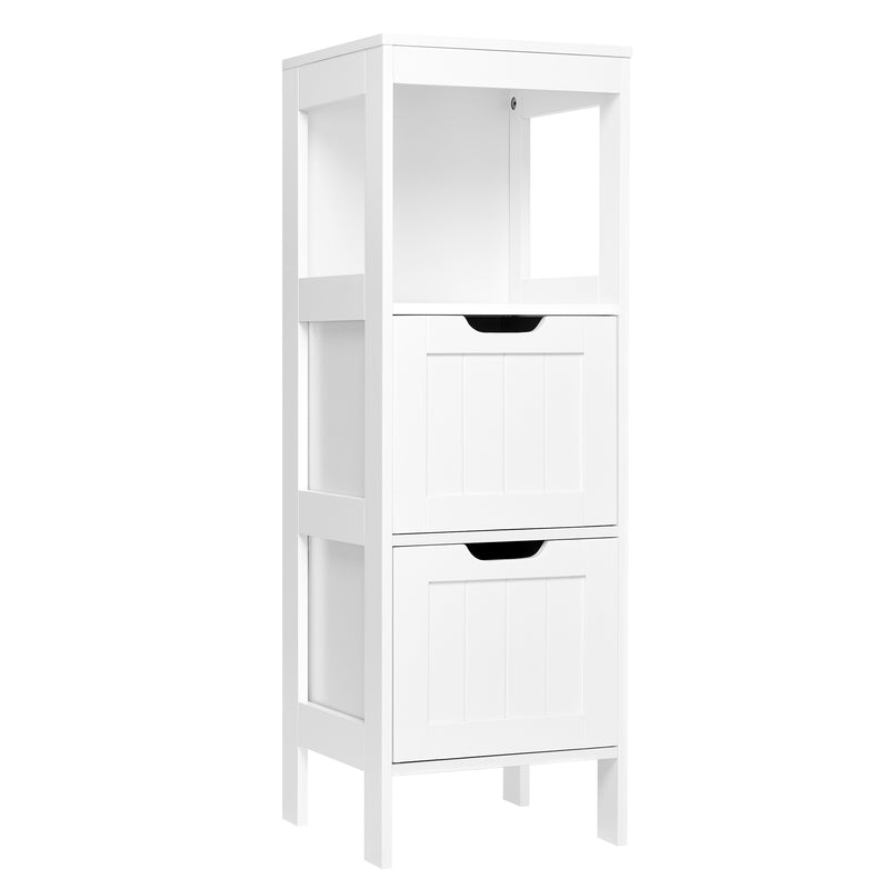 Simple Bathroom Cabinet, White Color, Single Raw, 2 Drawers