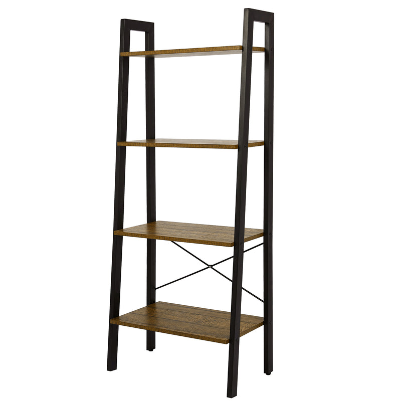 Multi-functional Ladder Shelf, Antique Wood Grain Color
