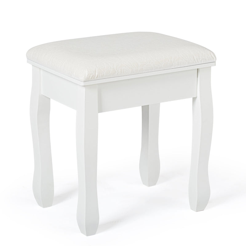 Dressing Table Stool, Pure White Color