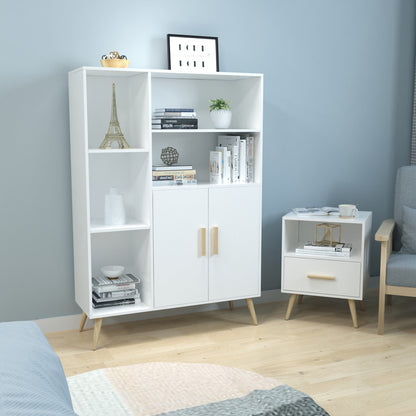 Meerveil Meuble de rangement moderne, couleur blanche, unité de rangement simple et tiroir