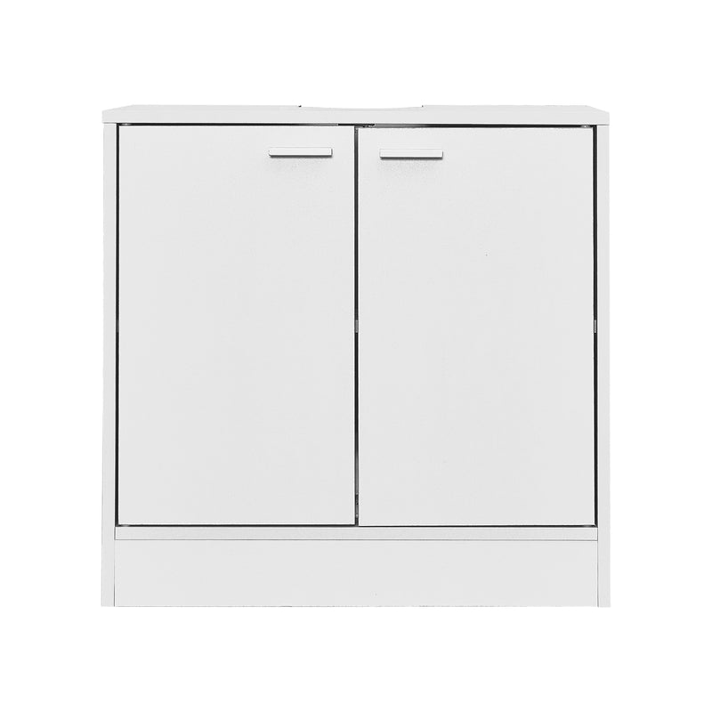 Bathroom Under Sink Cabinet, White Color, Storage Unit with 2 Doors