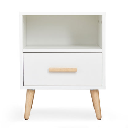 Meerveil Meuble de rangement moderne, couleur blanche, unité de rangement simple et tiroir