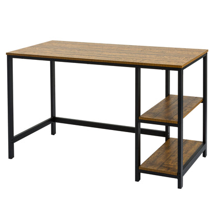 Meerveil Retro Industrieller Computertisch für Home Office, mit offenen Lagerplätzen