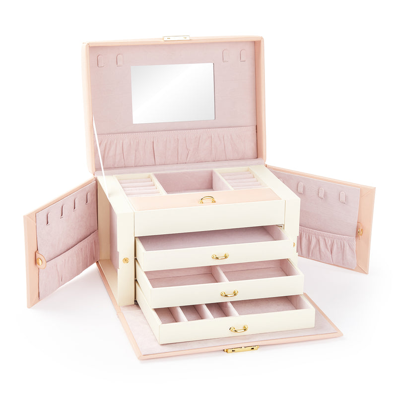 Jewellery Box, Pink/Black/Grey Color, Classic Design