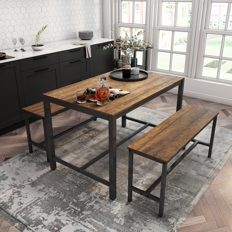 Retro Industrial Dining Table Set