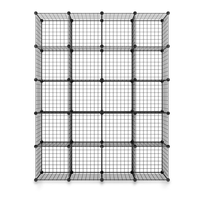 Bedroom Wire Mesh Wardrobe, 20 Cubes