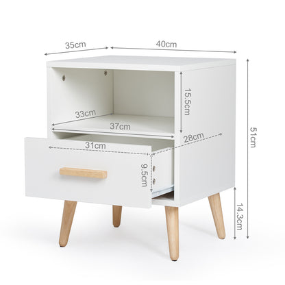 Meerveil Meuble de rangement moderne, couleur blanche, unité de rangement simple et tiroir