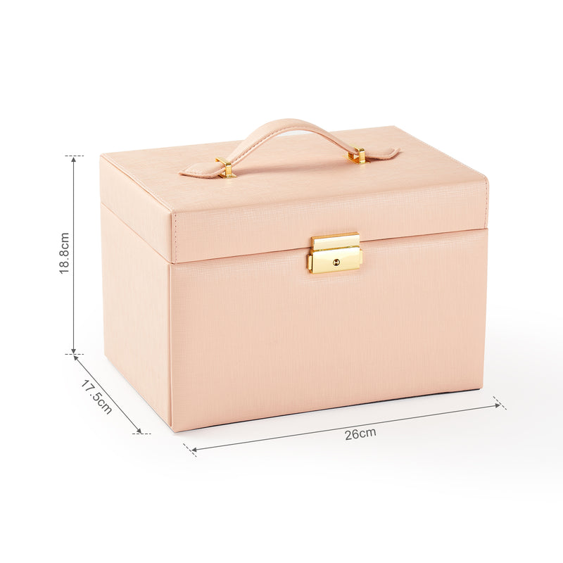 Jewellery Box, Pink/Black/Grey Color, Classic Design