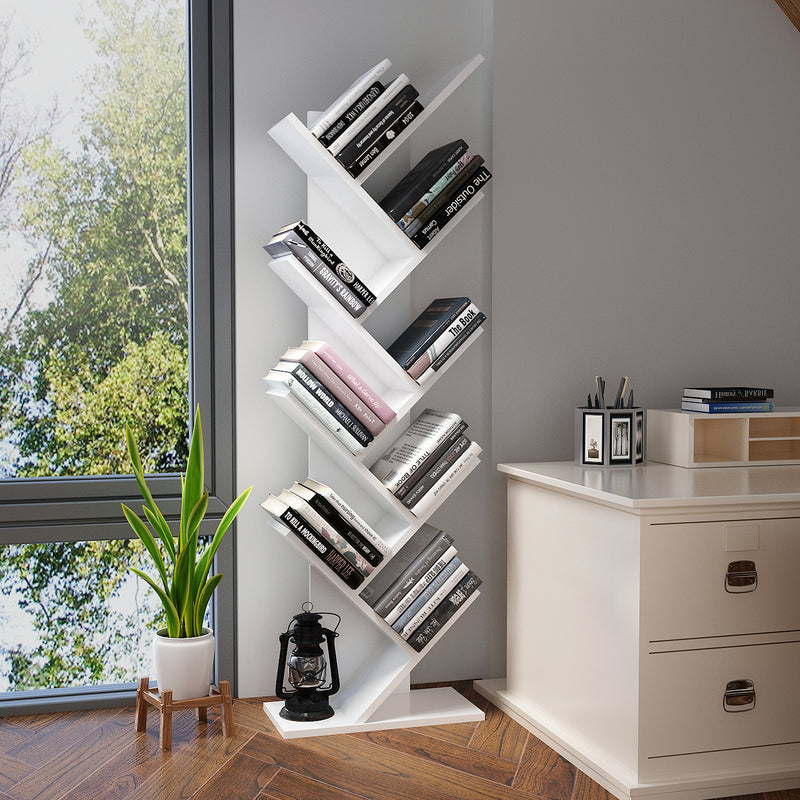 Modern Bookcase, Tree-shape Design, 9 Tier Tree