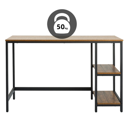 Meerveil Retro Industrieller Computertisch für Home Office, mit offenen Lagerplätzen