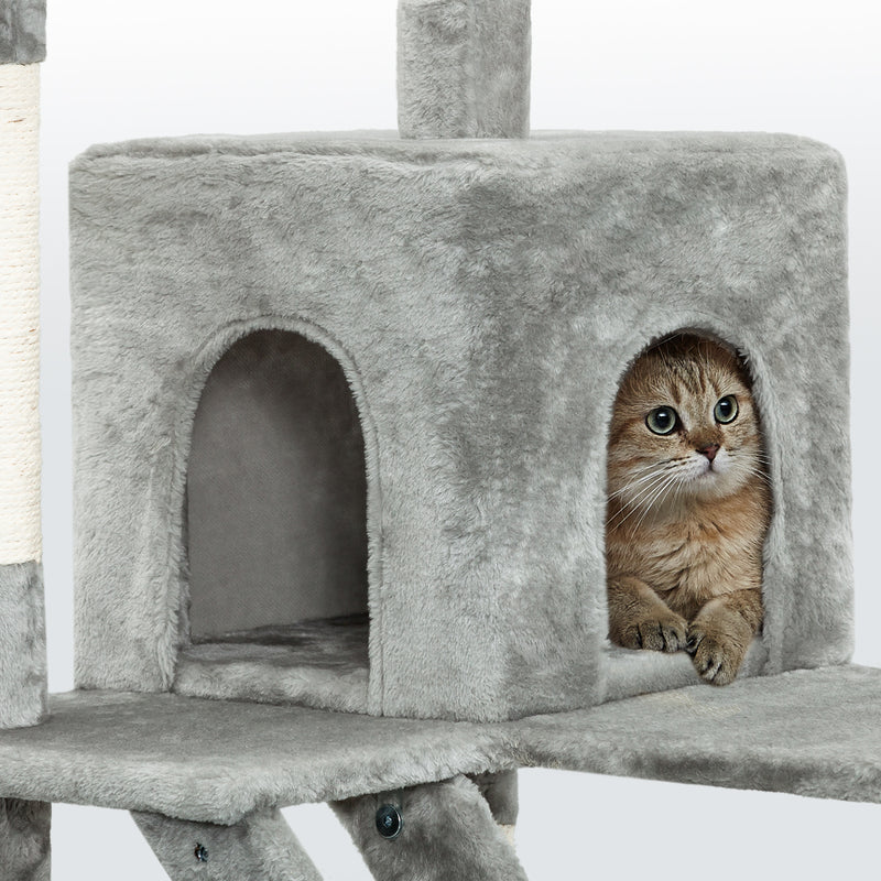 Meerveil Tiragraffi per gatti, di grandi dimensioni, con scale e piattaforme dall'aspetto