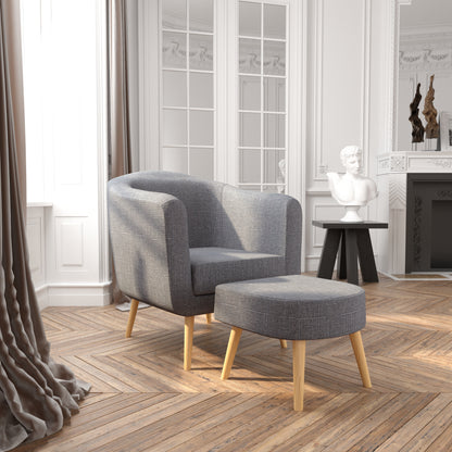 Meerveil Juego de sillón moderno con doble propósito, equipado con reposapiés