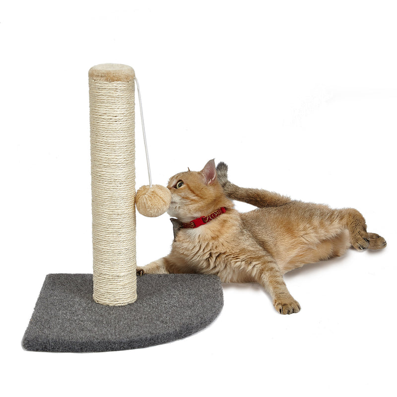 Meerveil Mini tiragraffi per gatti, con pallina per gatti appesa