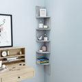 Rounded Wall Shelf, Grey and Oak, Easy to Assmeble